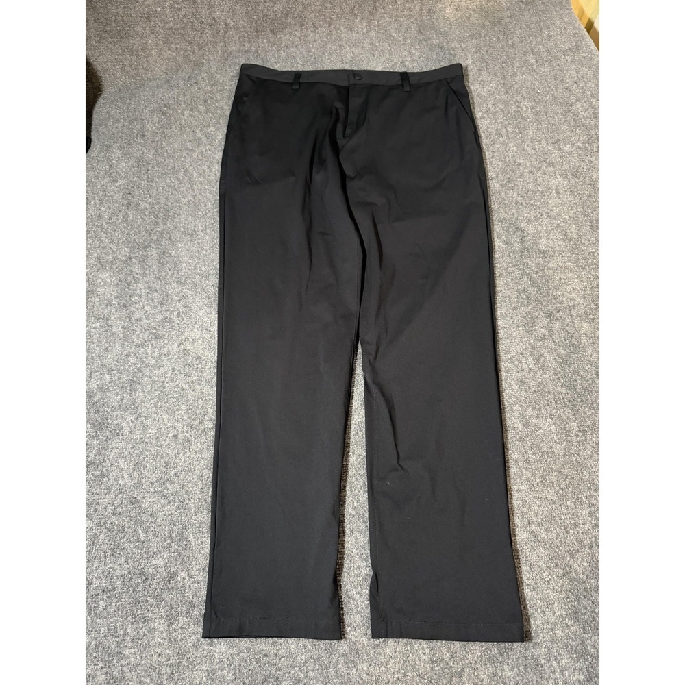 Rhone Pants Mens 38x32 Black Chino Straight Leg Casual Business Office Travel